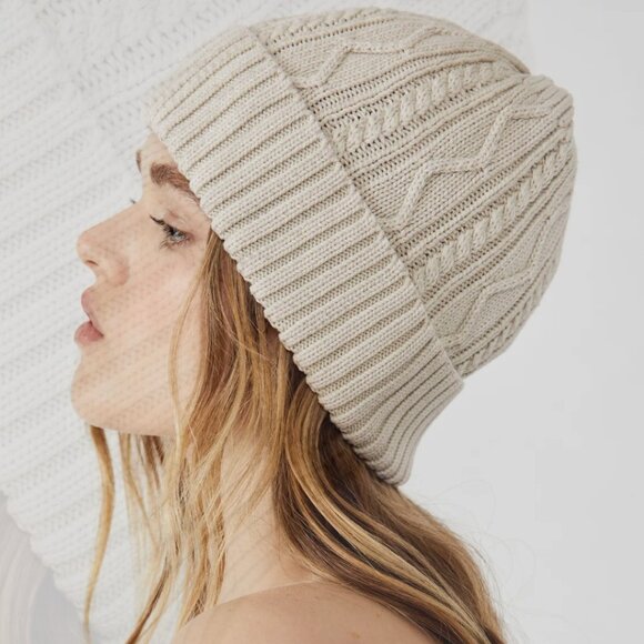 The Stormi Washed Cable Beanie - Free People - Picture 2 of 3